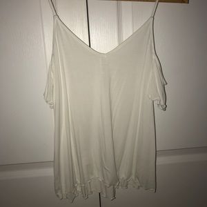 AEO WHTE OFF THE SHOULDER WITH SPAGHETTI STRAPS